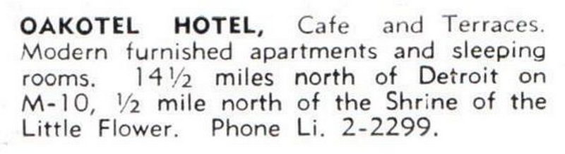 Oakotel Hotel - Vintage Postcard
